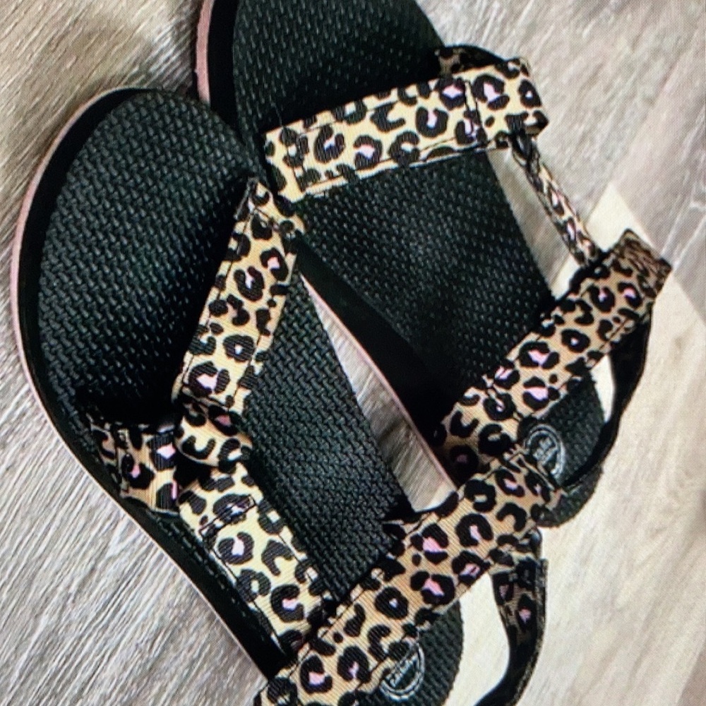 Leopard print flatform girls shoes